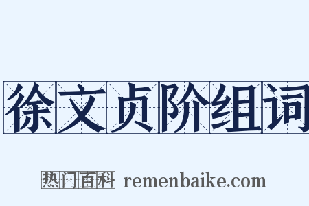徐文贞阶组词是什么意思的图片